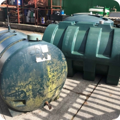 Two oil tanks