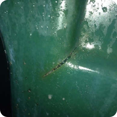 cracks in oil tank
