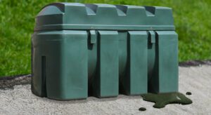 oil tank leaking